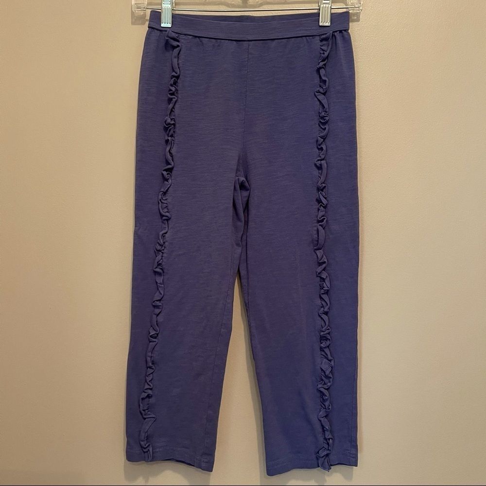 Girl’s Matilda Jane Scenic Hike Blue Ruffle Cropped Pants